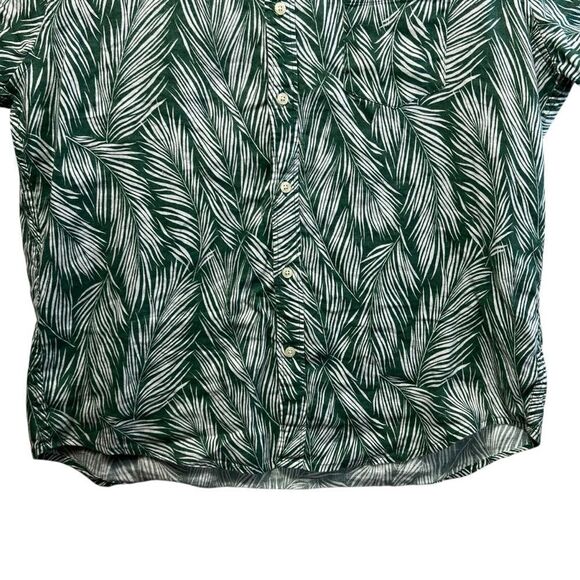 J.Crew linen cotton xl Tropical Hawaiian Down Shirt - Cotton, Short Sleeves - Picture 2 of 14